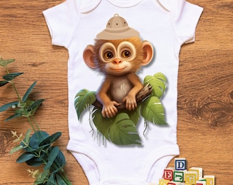 5 Adorable Safari Baby Animals Baby T-Shirt Designs - PNG Digital Design Only