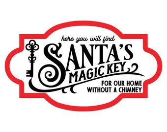 Santa's  Magic Key Sign svg, laser design cut file, Glow forge | DIGITAL DESIGN ONLY