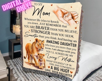 POD Blanket Design, Done For You Blanket with Mockups, POD Business Blanket Design, ShineOn-To My Mom Blanket Design