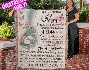 POD Blanket Design, Done For You Blanket with Mockups, POD Business Blanket Design, ShineOn-To My Mom Blanket Design