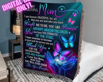 POD Blanket Design, Done For You Blanket with Mockups, POD Business Blanket Design, ShineOn-To My Mom Blanket Design