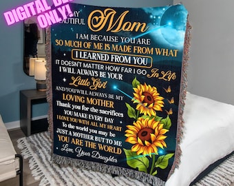 POD Blanket Design, Done For You Blanket with Mockups, POD Business Blanket Design, ShineOn-To My Mom Blanket Design