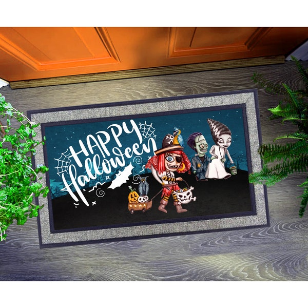 Cute Happy Halloween Home Depot rug design | halloween png image | Halloween sublimation design| Sublimation Doormat design |Digital Only