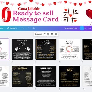 Cartes postales prêtes à l'emploi pour la Saint-Valentin | Idéal pour votre entreprise d'impression à la demande | Des designs personnalisables pour des moments précieux