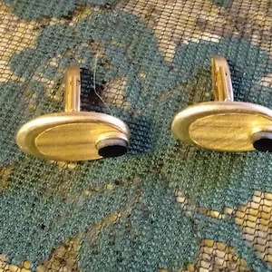 Vintage Cuff Links with Faux Onyx