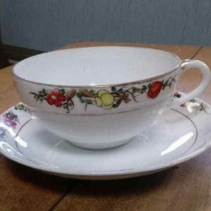 Hand Painted Nippon Cup and Saucer