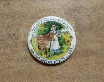 Antike Werbetasche Spiegel-Horlicks Malzmilch