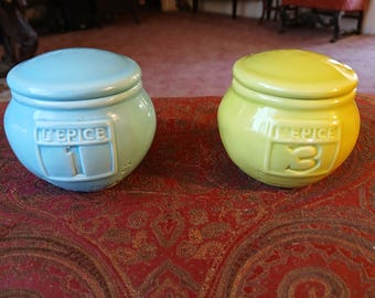 Anthropologie Ceramic Spice Jars