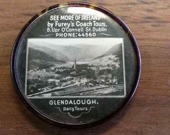Antik Werbetasche Spiegel-Furey es Coach Tour, Irland