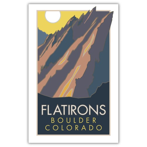 Boulder Colorado Street Map Poster Canvas or Metal Print Etsy