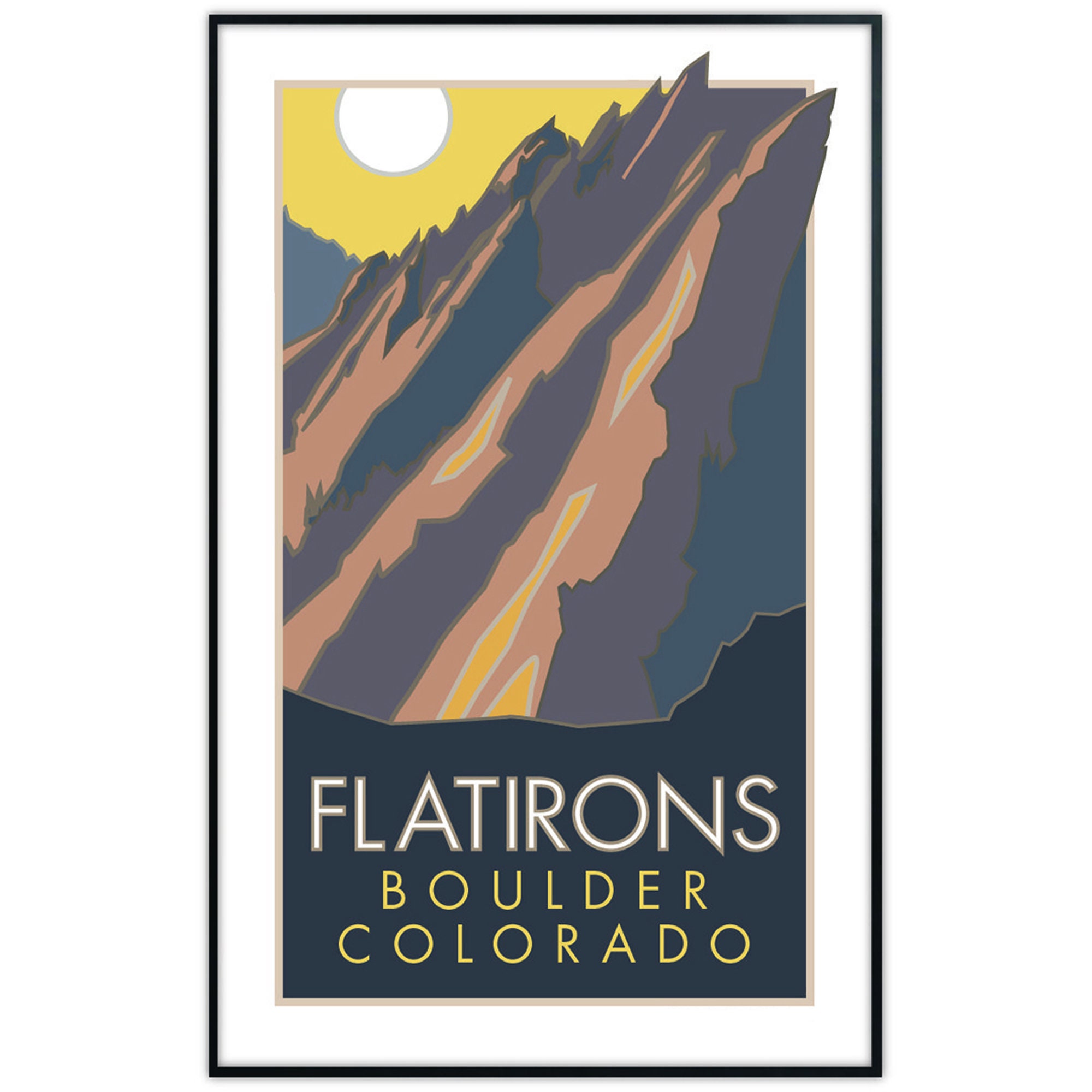 Flatirons Boulder Colorado Poster Etsy