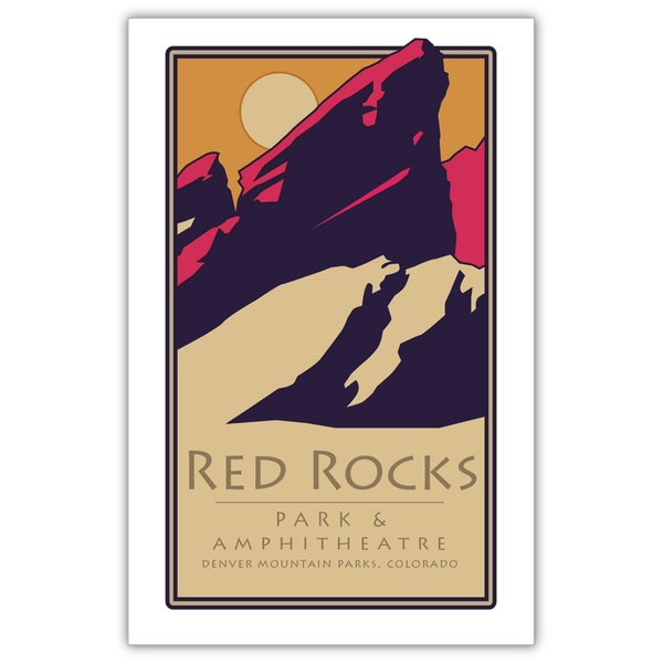 Red Rocks Contemporary Poster