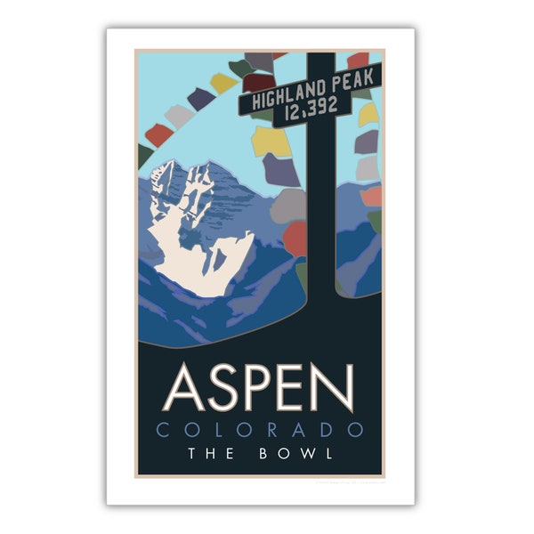 Aspen, Colorado (Highland Peak Bowl) - Poster