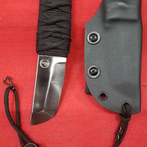 Custom Tactical knife with kydex sheath and multiple carry options ..