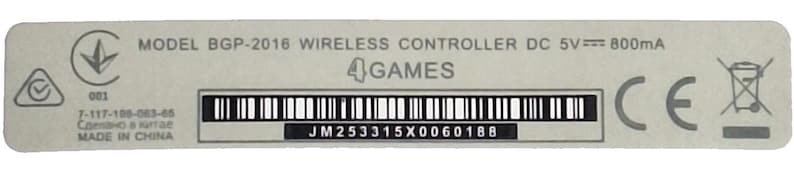 PS4 Controller Barcode Label Back Barcode Sticker Decal Personalized ...