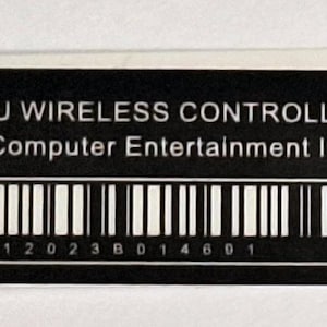 PS4 Controller Barcode Label Back Barcode Sticker Decal Personalized ...