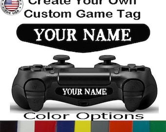 Personalized Playstation 4 Ps4 Controller Custom Gamer Tag Text Light Bar Decal Sticker Personalization PS4