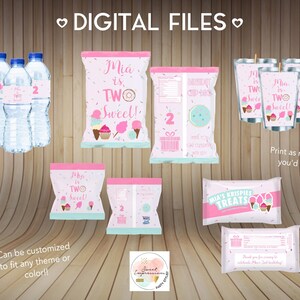 Two Sweet Rice Krispies Treats, Chip Bags, Fruit Snacks, Custom Party Favors, Custom Treats, Digital File, Rice Krispy, PERSONALIZED