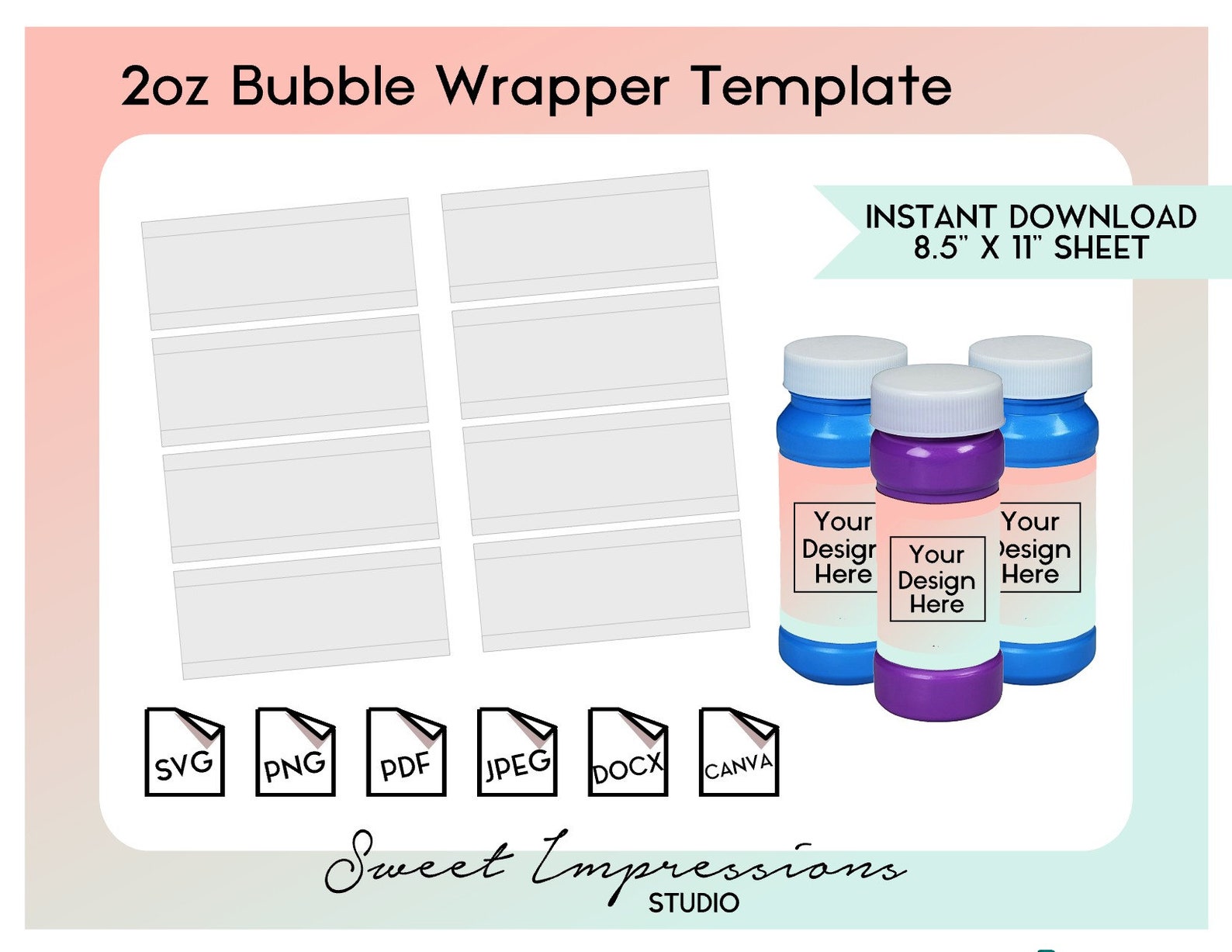 Bubble Wrapper Template | Blank Template | Svg, Png,pdf, Jpeg, Docx ...