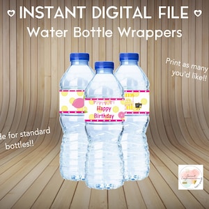 Lemonade Stand Water Bottle Label Digital File, Instant Download, Birthday Treats NOT PERSONALIZED