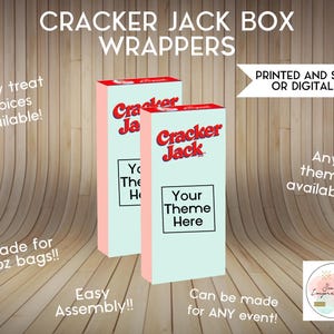 Caramel Popcorn Wrapper Prints or Digital File | Birthday, Baby Shower, Wedding Treats | Personalized Party Favor | 1oz Box Size | ANY THEME