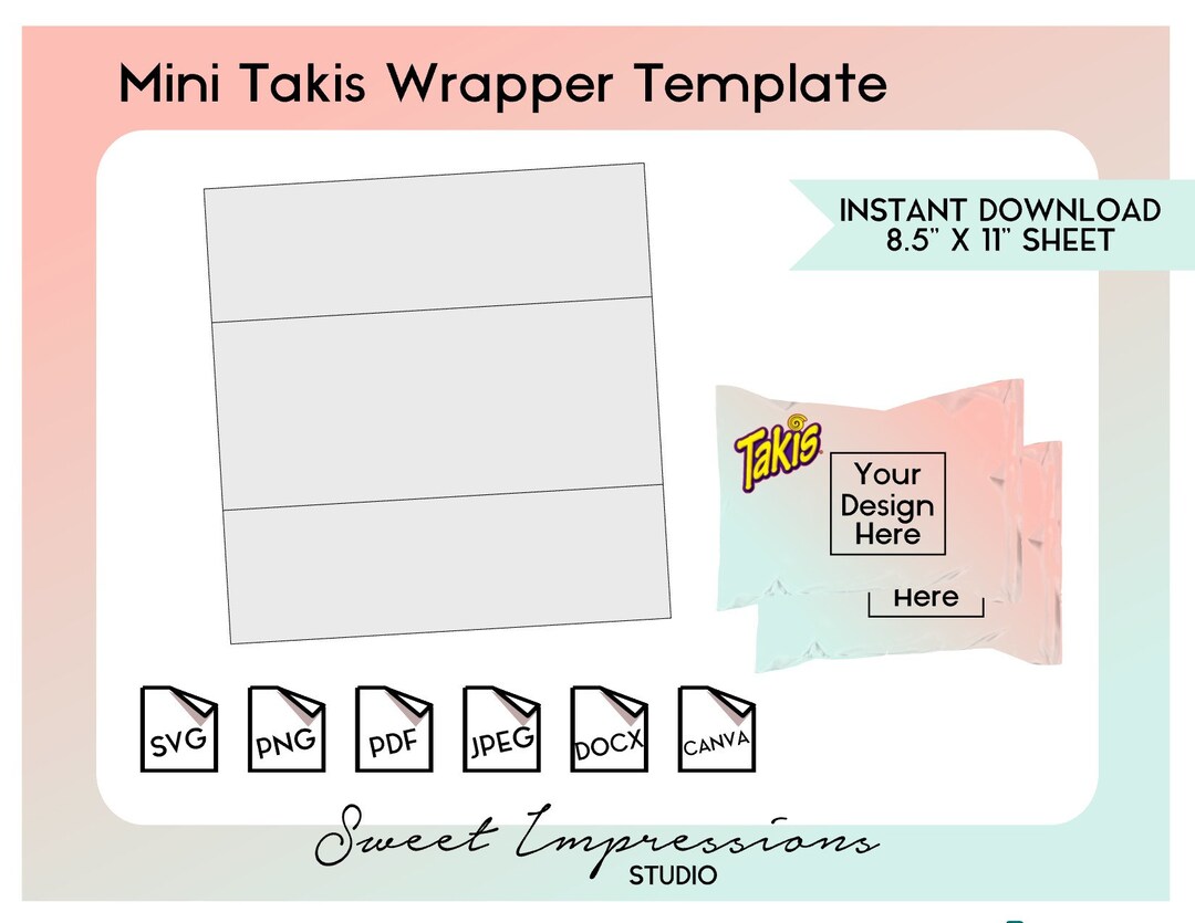 Mini Chip Bag Template | Blank Template | Svg, Png,pdf, Jpeg, Docx ...