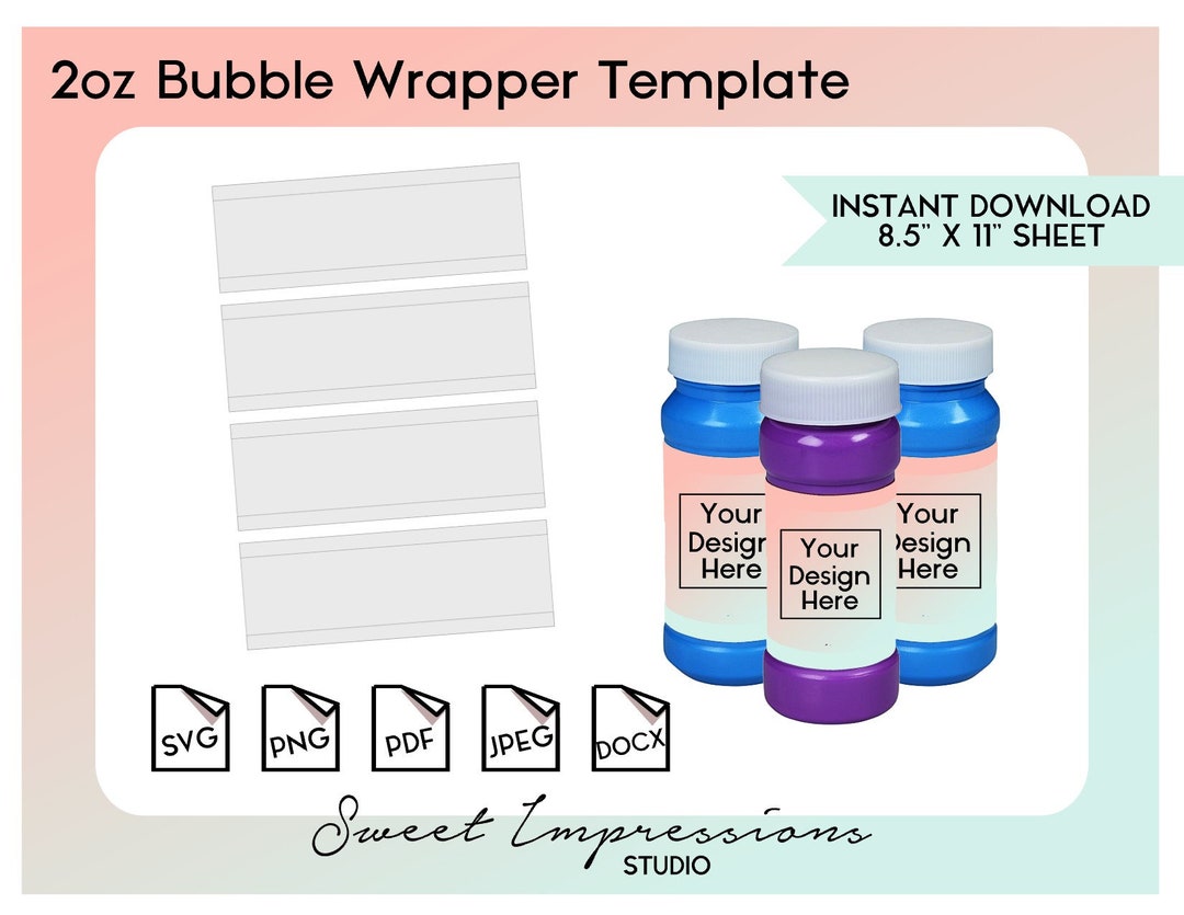 Bubble Wrapper Template Blank Template Svg, Png,pdf, Jpeg, Docx, Canva ...