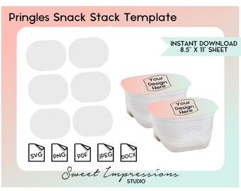 Pringles Snack Stack Label Template | Blank Template | svg, png,pdf, jpeg, docx, canva | DIY Printable | Standard Size Size | INSTANT FILE
