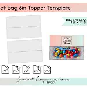 Treat Bag Topper Template Blank Template Svg Png pdf Jpeg Docx Treat Bag Topper Template Blank Template Svg Png pdf Jpeg Docx