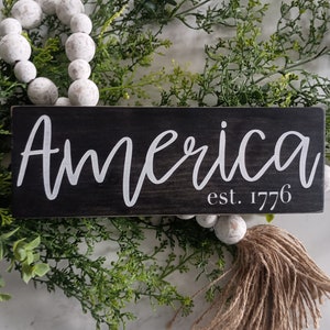 America Sign, America 1776, Patriotic Decor, Americana Decor, America