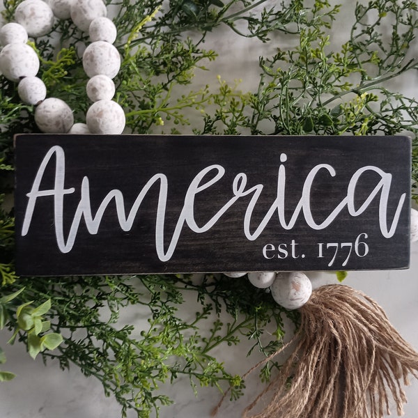 America Sign, America 1776, Patriotic Decor, Americana Decor, America