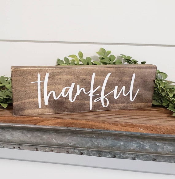 Thankful Wood Sign Thankful Sign Fall Sign Fall Decor Year | Etsy