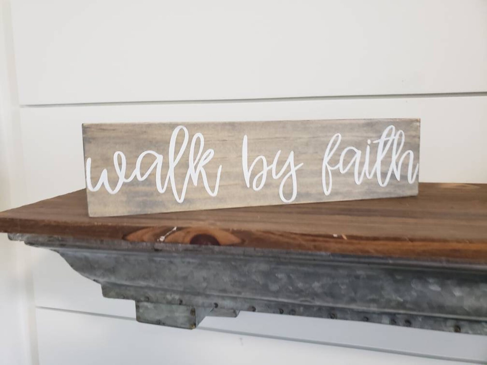Walk by Faith Wood Sign Walk by Faith Faith Sign Religious Etsy