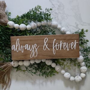 Always and Forever Wood Block Sign, Always and Forever Gift, Handcrafted Gift,  Wedding Gift, Engagement Gift, Anniversary Gift