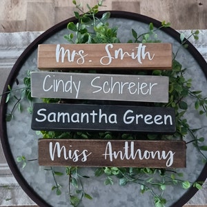 Personalized Teacher Name Sign, Personalized Desk Sign, Personalized Small Signs, School Desk Signs, Dorm Room Signs