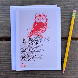 Carte de voeux pour la Saint-Valentin / Impression de l'artiste du Maine Holly Meade