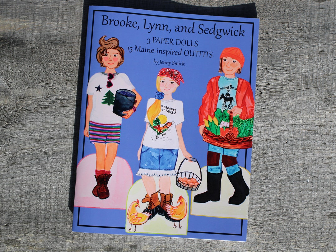 Paper Dolls From Brooklin & Sedgwick, Maine / Cut Out / Watercolor