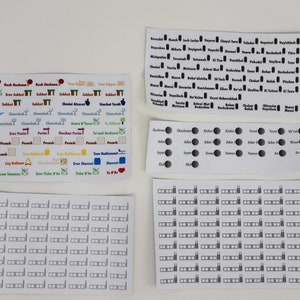 English Jewish Calendar Sticker Bundle