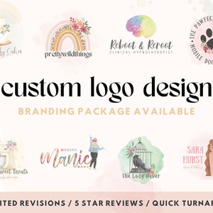 CUSTOM LOGO DESIGN Branding Kit Fully Custom Design Bespoke Logo 5 Reviews Business Cards image 1