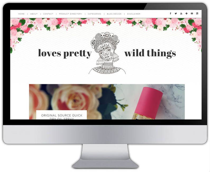 CUSTOM BLOG HEADER Fully Custom Blogger Wordpress Blogspot Bespoke Header ooak Header 5 Reviews image 6