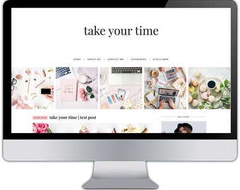 Premade responsive blogger template - TAKE YOUR TIME