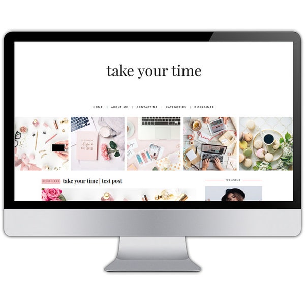 Premade responsive blogger template - TAKE YOUR TIME