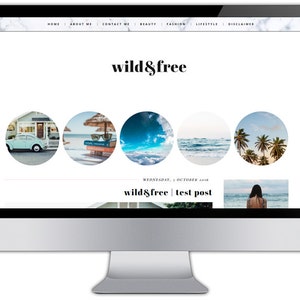 Premade responsive blogger template WILD & FREE image 1