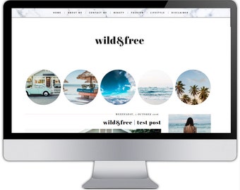 Premade responsive blogger template - WILD & FREE