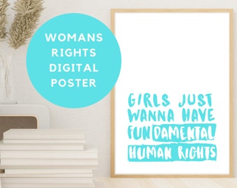 Girls Just Wanna Have FUNdamental Rights | Printable Poster | Good things are coming | Print at Home | Digital Files | Printable Wall Art