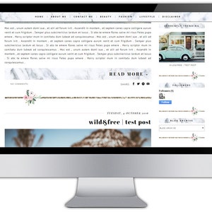 Premade responsive blogger template WILD & FREE image 3