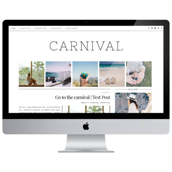 Premade responsive blogger template - CARNIVAL