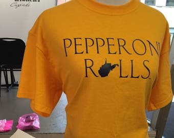 THE Official WV Pepperoni Rolls Shirt- Adult Small- XL