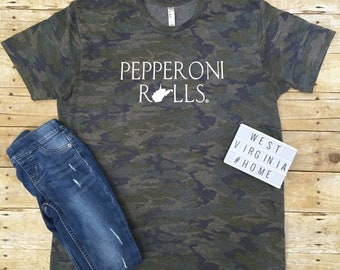 THE Official West Virginia Pepperoni Rolls Shirt- Adult 2XL-3XL