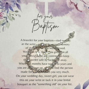 Baptism Gift Girl-Christening Gift for Girls-Girl Baptism Gift-Baptism Bracelet for Girl-Goddaughter Gifts-Baptism to Wedding BW009AB
